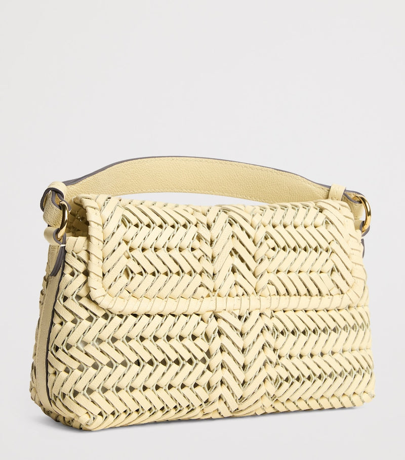Anya Hindmarch woven leather Neeson cross-body bag, imported from the UK
