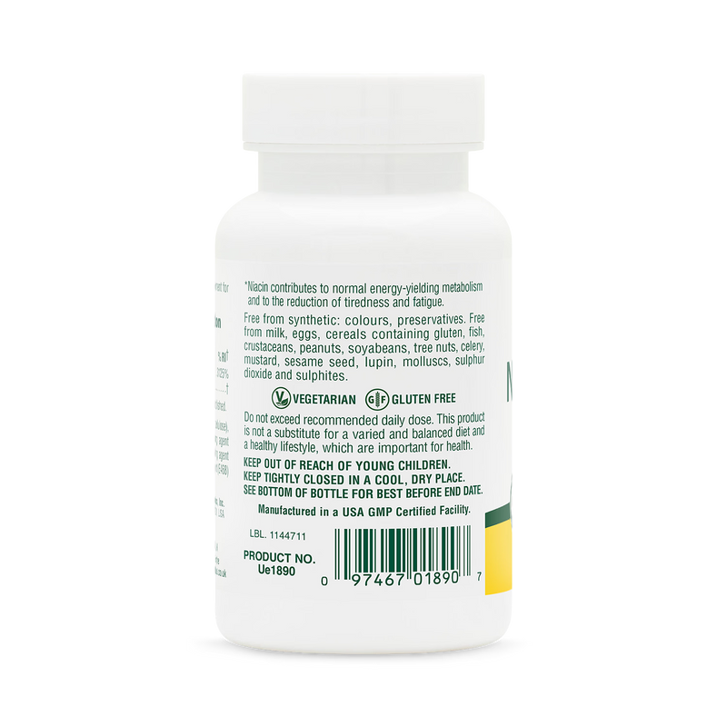 NaturesPlus nicotinamide 500mg tablets, UK version
