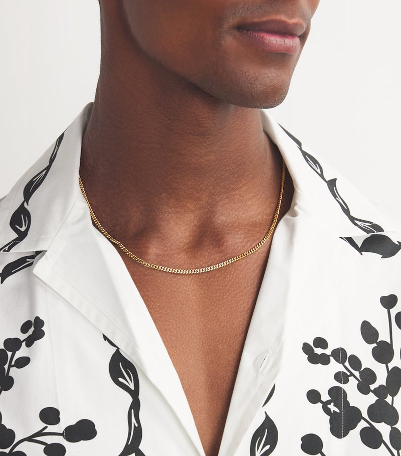 Tom Wood gold-plated curb chain necklace, imported from the UK