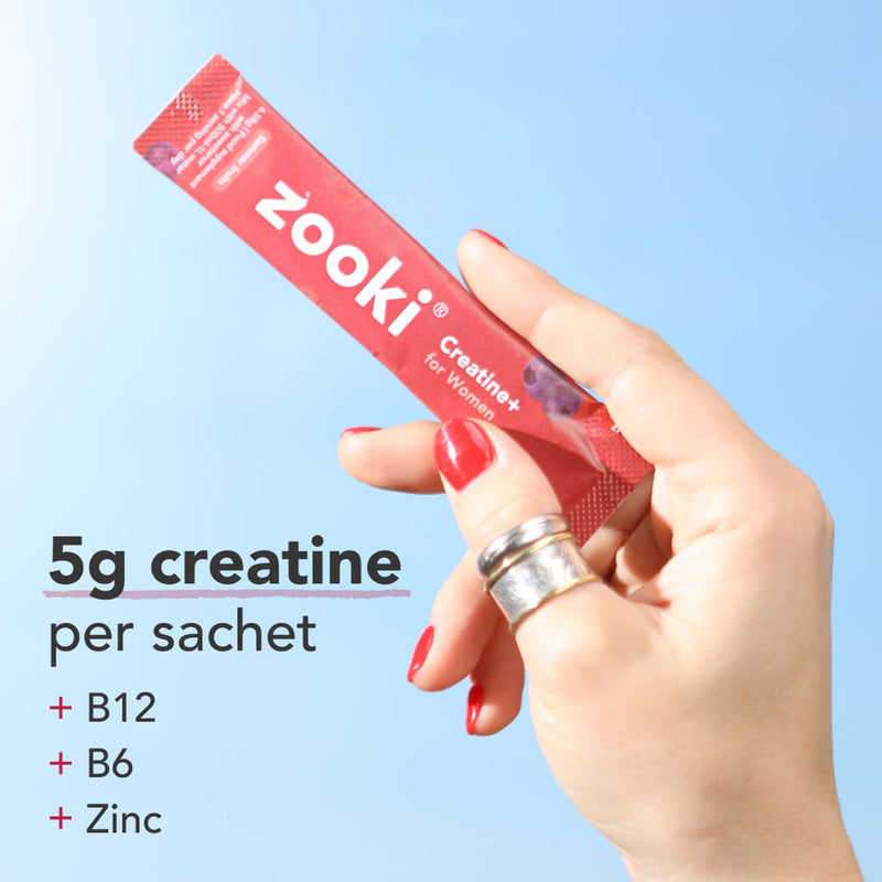 Zooki Creatine+ for Women powder Summer Fruits flavour 30 sachets (British brand)