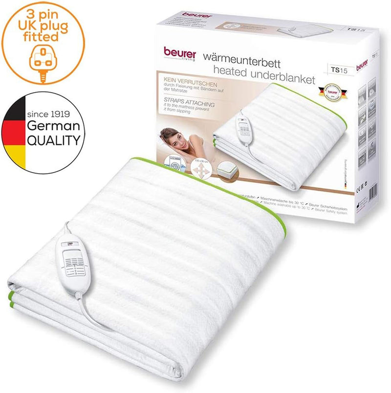 Beurer white double heated underblanket - British product