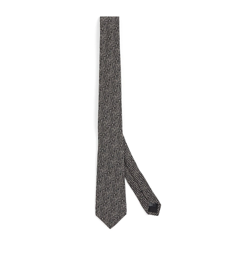 Giorgio Armani silk chevron tie - British product