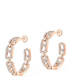 Messika Move Link hoop earrings pink gold 0.86ct diamond (British brand)
