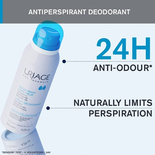 Uriage fresh deodorant spray 125ml (British brand)