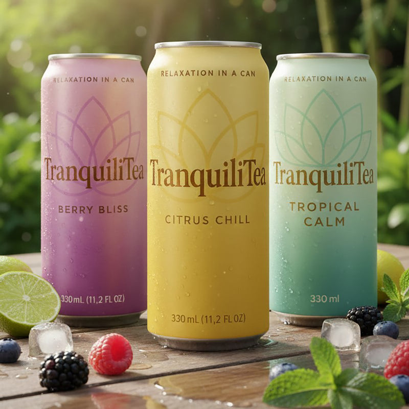 TranquiliTea functional drink variety pack 12 cans, UK version
