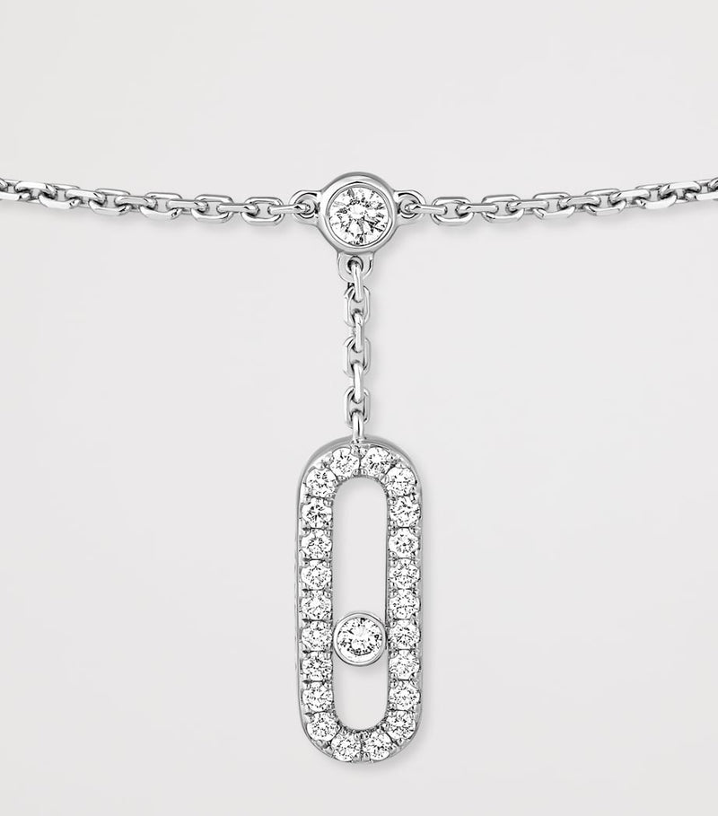 Messika Move Uno white gold diamond anklet 0.35ct, imported from the UK