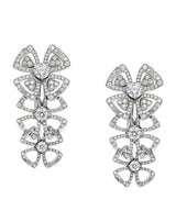 Harrods Bvlgari Fiorever White Gold and Diamond Pendant Earrings- Buy online at McGrocer