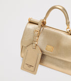 Dolce&Gabbana My Sicily cross-body bag in gold laminated calfskin, UK version