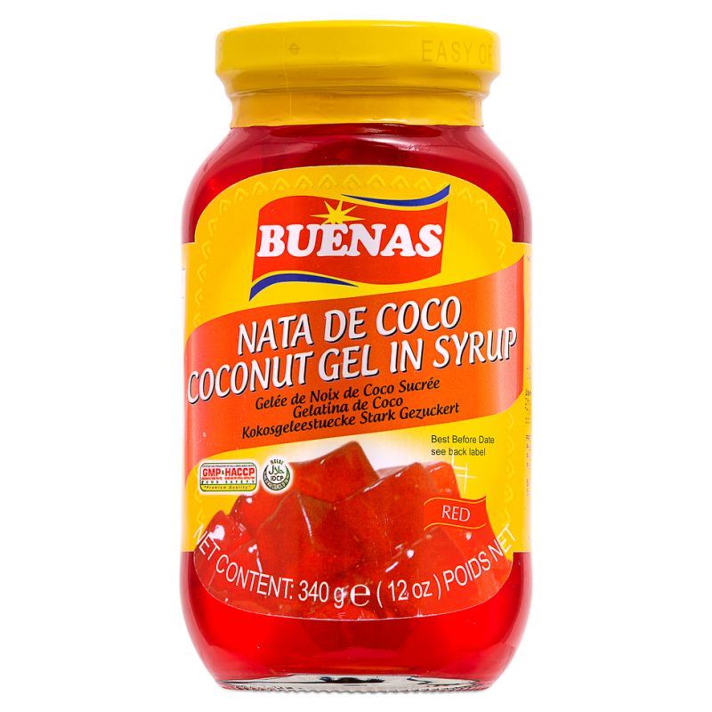 Buenas nata de coco red coconut gel, imported from the UK
