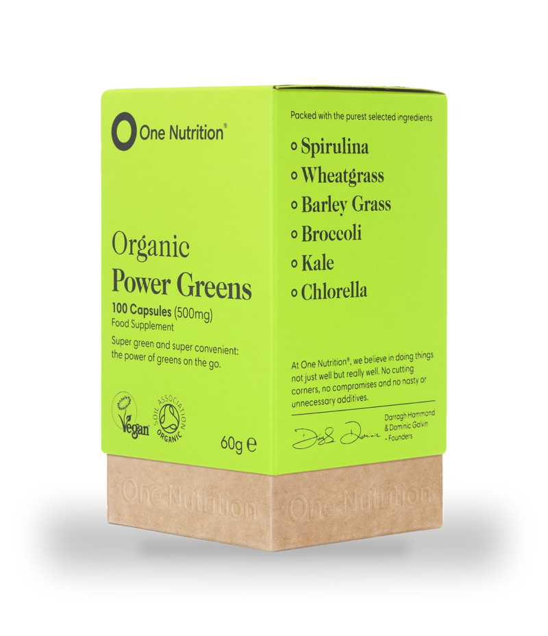 One Nutrition organic power greens 500mg 100 vegecaps (British brand)