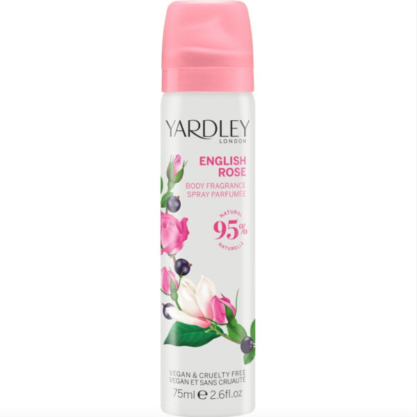 Yardley English Rose Body Spray 75ml (British brand)