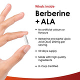 New Leaf Berberine + ALA & Green Tea 120 Vegan Capsules, UK version