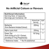 New Leaf Berberine + ALA & Green Tea 120 Vegan Capsules, UK version