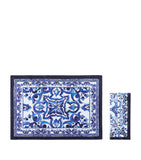 Dolce&Gabbana Majolica print cotton placemat and napkin set with 53x30cm placemat and 50x50cm napkin - British product