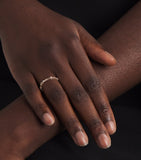 Suzanne Kalan rose gold eternity ring with diamonds, imported from the UK