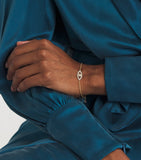Jennifer Meyer evil eye bracelet in yellow gold with diamonds, imported from the UK