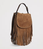Etro small suede fringed pony shoulder bag (British brand)