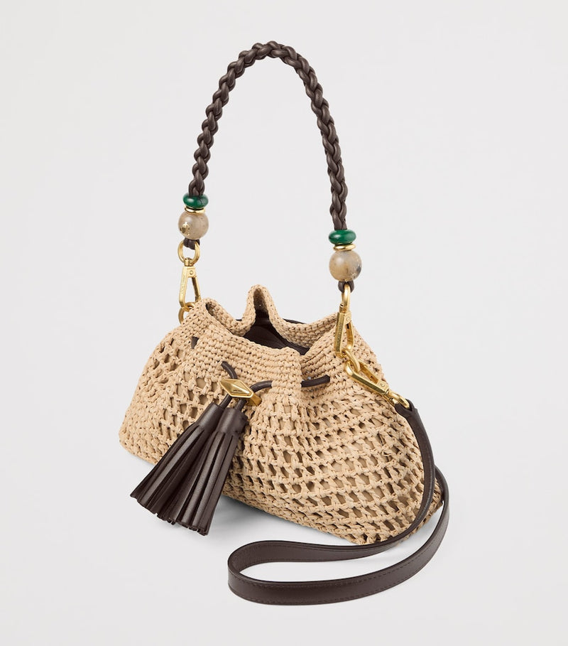 Jimmy Choo Cinch raffia shoulder bag (British brand)