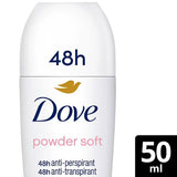 Desodorante antitranspirante en polvo Dove Roll-On 50 ml