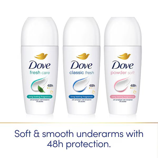 Dove Powder Antiperspirant roll on 50ml - British product