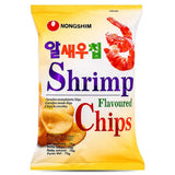 Nongshim shrimp flavoured chips, (British brand)