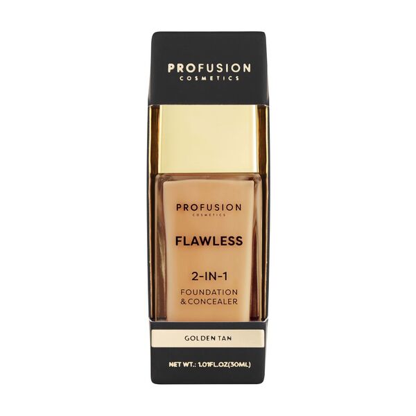 Profusion Cosmetics 2-In-1 Foundation Golden Tan, imported from the UK