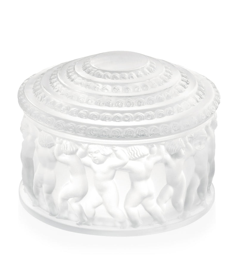 Lalique Enfants crystal jewellery box 8cm 11cm - British product