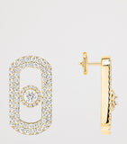 Messika So Move yellow gold diamond pavé earrings 1.30ct (British brand)