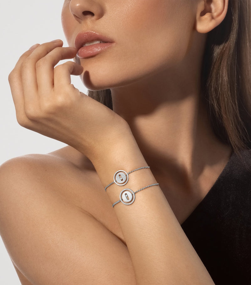Messika Lucky Move white gold diamond bracelet 0.17ct, UK version