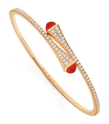Harrods MARLI New York Cleo Slim Bracelet in Rose Gold with Diamond and Agate- Buy online at McGrocer