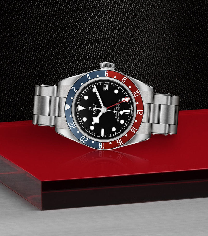 TUDOR Black Bay GMT watch 41mm with burgundy blue bezel - British product