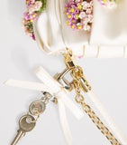 Self-Portrait satin beaded top-handle bag (British brand)