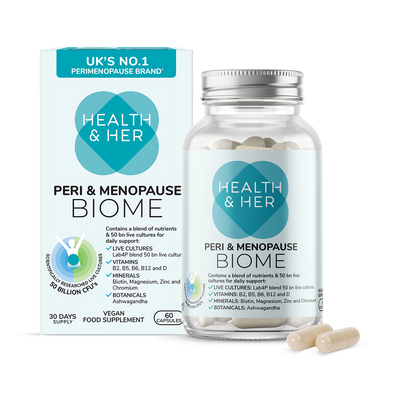 Holland & Barrett Health Her Biome Perimenopause Supplement 60 Capsules- Buy online at McGrocer