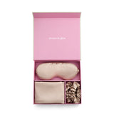 Silver Cloud satin gift set caramel - British product