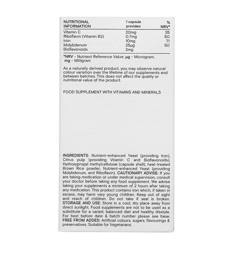 Wild Nutrition Food-Grown Iron Plus 30 capsules, imported from the UK