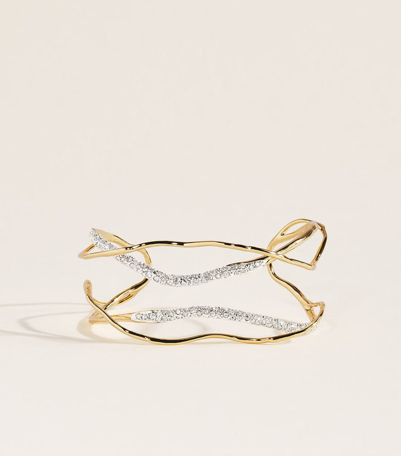 Bracelet manchette plaqué or Solanales Alexis Bittar - Produit britannique