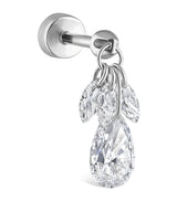 Harrods Maria Tash Floating Pear Diamond Plume Threaded Charm Earring- Buy online at McGrocer