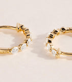 Harrods 18kt yellow gold diamond hoop earrings 0.50ctw - British product