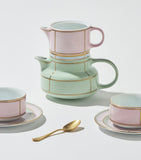 GINORI 1735 porcelain teacup and saucer set in Rosa, UK version