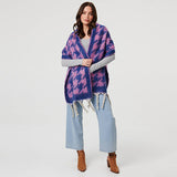 Superdrug Izabel London Houndstooth Print Oversize Fringed Scarf- Buy online at McGrocer
