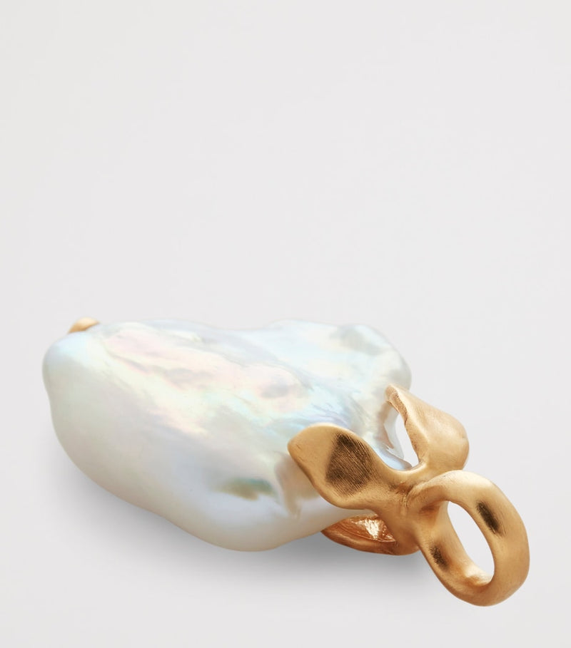 Monica Vinader gold vermeil keshi pearl pendant - British product