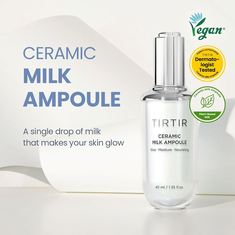 TIRTIR Ceramic Milk Ampoule 40ml, imported from the UK