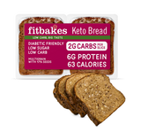 Holland & Barrett Fitbakes Keto Flaxseed High Protein Bread 190g- Buy online at McGrocer