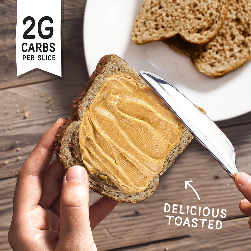 Fitbakes keto flaxseed bread 2g carbs high protein 190g (British brand)