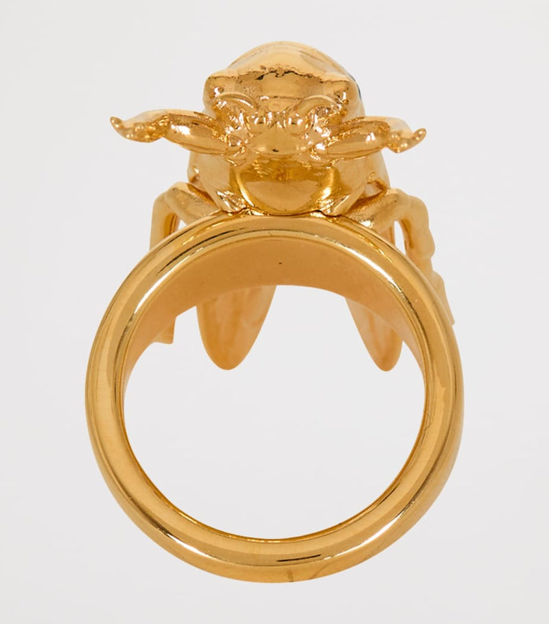 Balmain gold-tone insect ring - British product