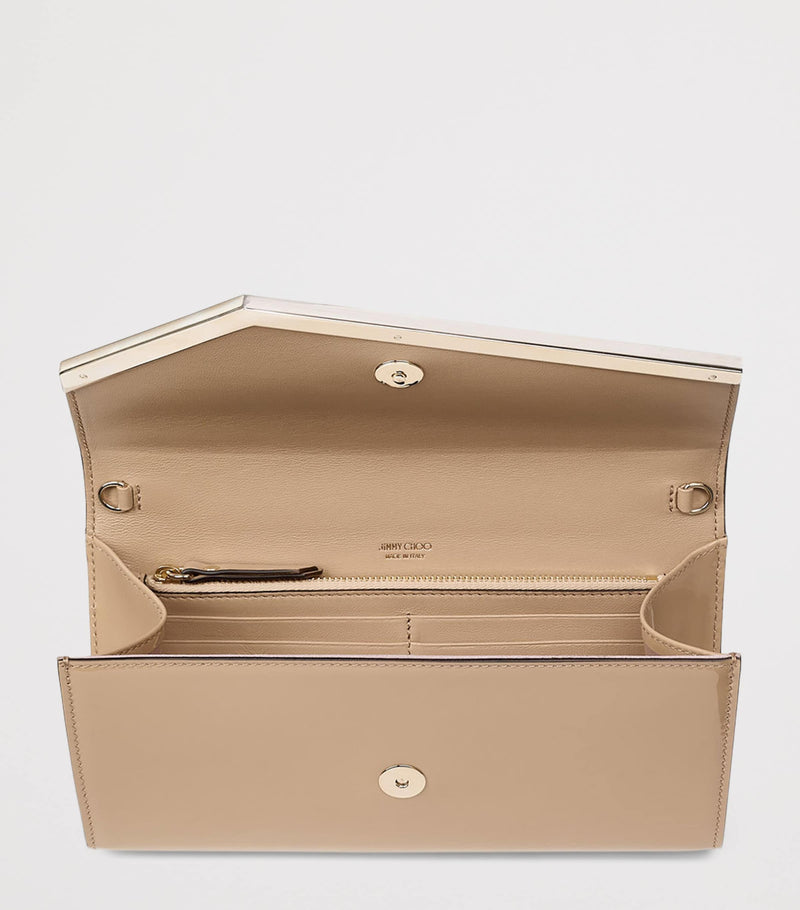 Jimmy Choo Emmie patent leather clutch bag, UK version