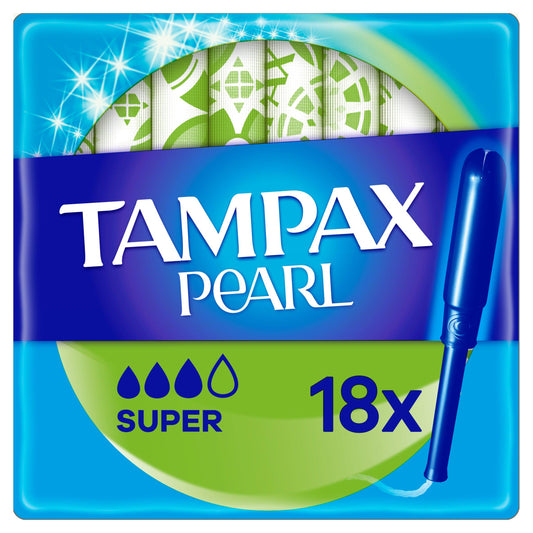 Tampax Pearl Super Tampons Applicator x18 feminine care Sainsburys   