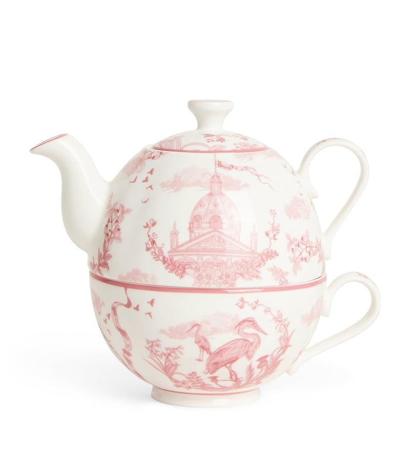 Harrods bone china tea for one set, imported from the UK