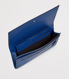 Smythson leather croc-embossed Marshall travel wallet (British brand)