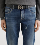 Dolce&Gabbana logo belt calfskin, imported from the UK